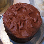 Glutenfree, lactosefree Mocha Chocolate Cake. Made with egg free, gluten free, dairy free ingredients