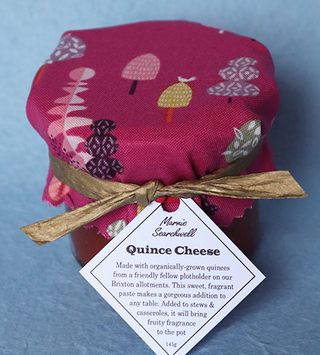 Quince Cheese: Made with ripe allotment quinces and unrefined organic cane sugar. A fabulously fruity addition to your cheeseboard